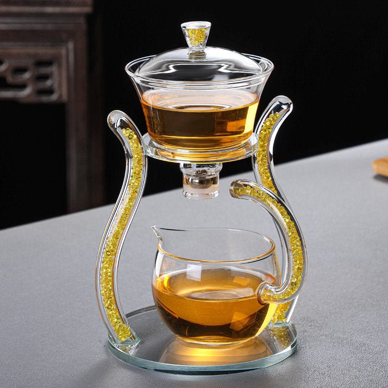 RORA Lazy Kungfu Glass Tea Set Magnetic Glass Teapot set