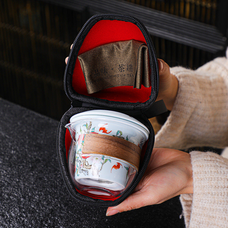 Kung Fu Tea Set Portable Tea Maker Kit for Home Travel Gift 